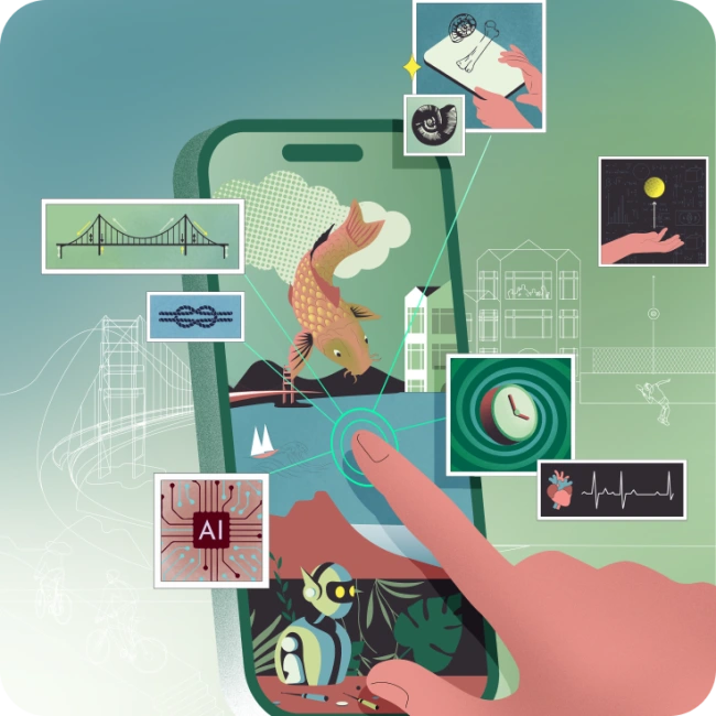 Interactive visual learning app